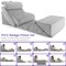 Grey 7-Piece Adjustable Wedge Pillow Set with Memory Foam for Post Surgery and Full Body Support